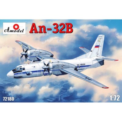 Amodel 72180 Plastic model airplane kit 1:72 An-32B civil aircarft - kits models