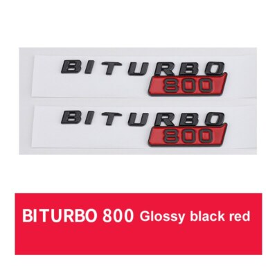 1 pair Car ABS BITURBO 800 Badge Emblem Decals Sticker For Benz BRABUS G Class