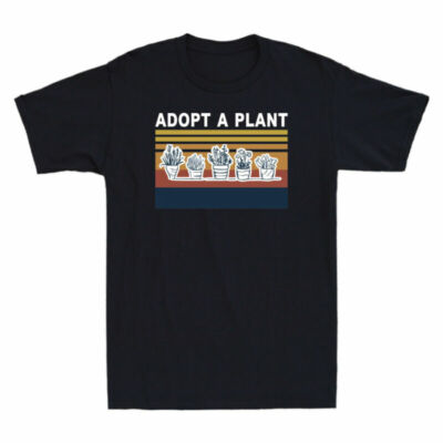 A Vintage Plant T-Shirt Funny Gardener Plant Graphic Gift Men's Lovers Adopt
