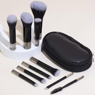 Portable on the GO Makeup Brush Set,  10Pcs Easy-Taken Mini Full Complete Functi