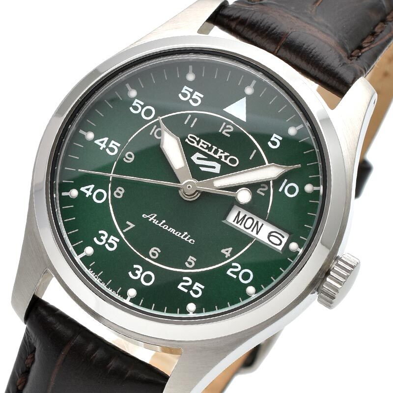 Pre-owned Seiko 5 Sports Sbsa203 Mechanical Automatic Field Sports Style Watch Green Dial