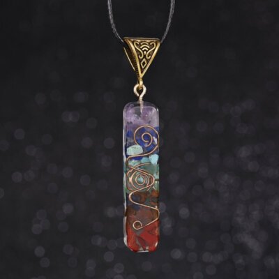 7 Chakra Natural Stone Healing Energy Pendant Necklace Women Men Jewelry Gift