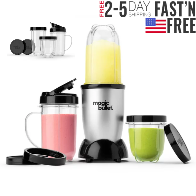 11 PC Personal Blender Mini Portable Magic Cup for Shakes Smoothies w/3 Bottles