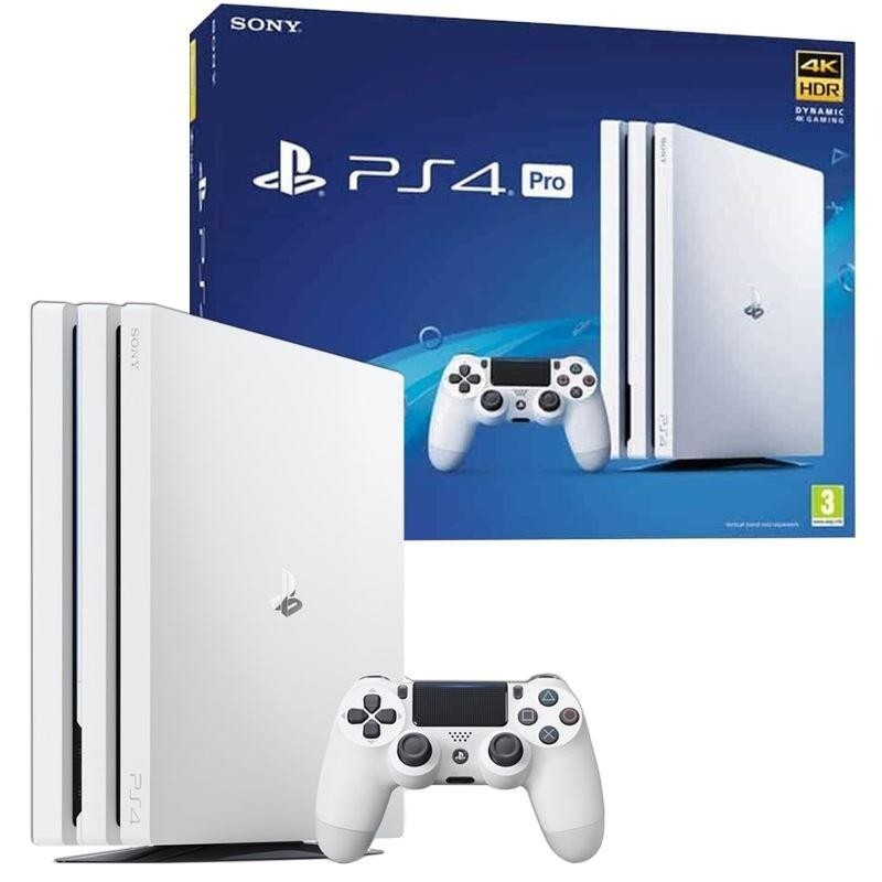 Brand new PS4 Pro 1TB white console, official PlayStation controllers