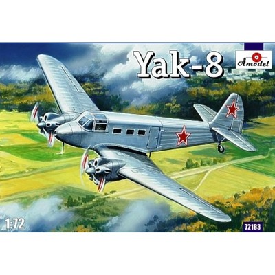 YAK-8 Soviet Passenger Aircraft Plastic model kit 1/72 Amodel 72183
