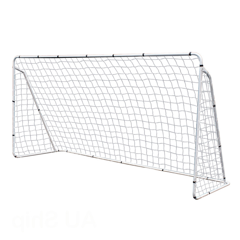 12 x 6' Portable Soccer Goal Weather-resistant Net Powder Coated Steel Frame