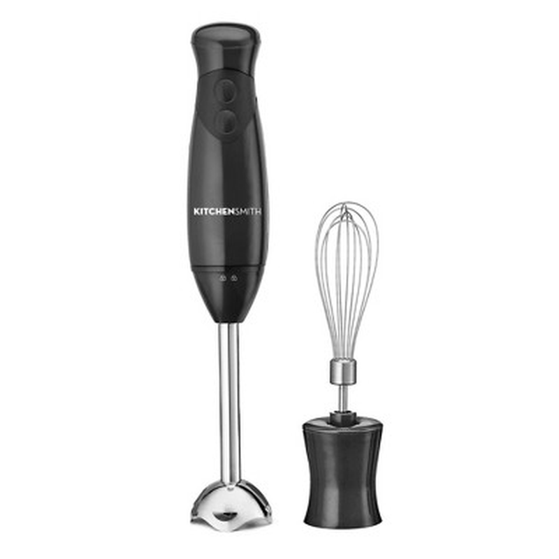 250W Powerful Immersion Blender Hand Stick With Whisk Attachment Black Puree