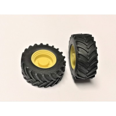 ARTISAN32 - Roues avant tracteur jaunes 47mm - 1/32 - ART04271_J