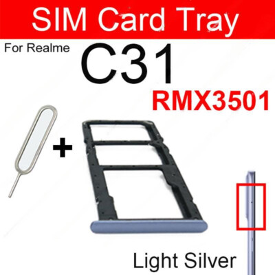 Dual Sim Card Slot Tray Holder Card Reader Parts For Oppo Realme C30 C31 C33 C35