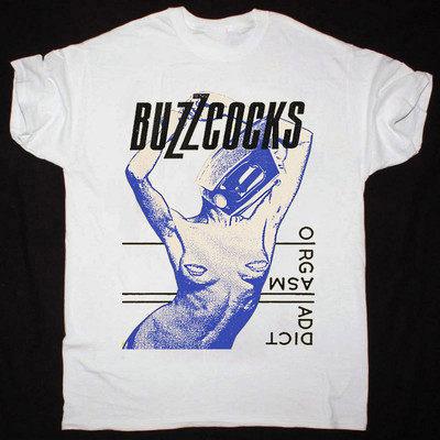 Buzzcocks Orgasm Addict Member Short Sleeve All White  All Size Shirt QQ1179