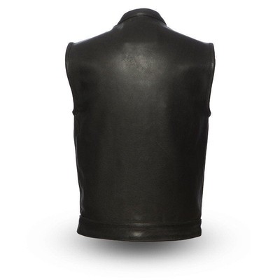 Pre-owned First Manufacturing Company Inc. First Manufacturing Mens Leather Vest Fim686cpm | Hotshot In Black