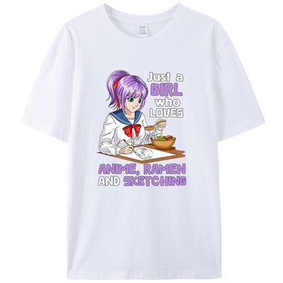 Just A Girl Who Loves Japan Anime Ramen And Sketching Women's T-Shirt Tees Tops