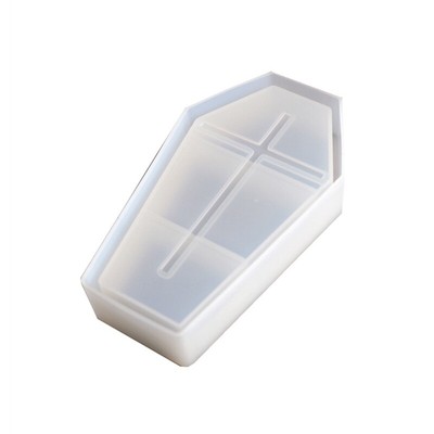 Holloween Storage Box Resin Molds Silicone Coffin Shape Holder Mold Craft