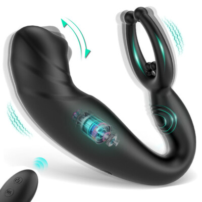 Powerful Prostate Massager Dual Motor Male Waterproof Vibrators USB Rechargeable