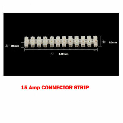 12 Way Connector Strip 5/15/30A Electrical Choc Block Terminal Connection Wire
