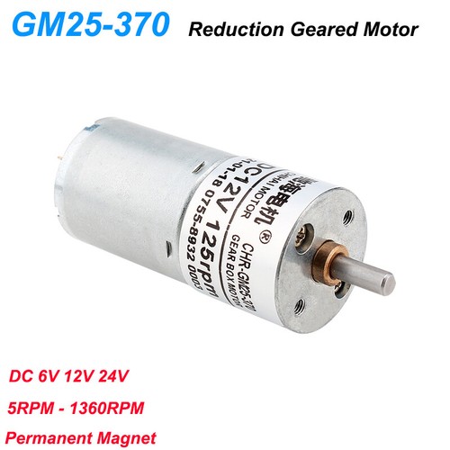 Ed Motor 6v 12v 24v High Torque Reversible 5-1360rpm Metal Gear