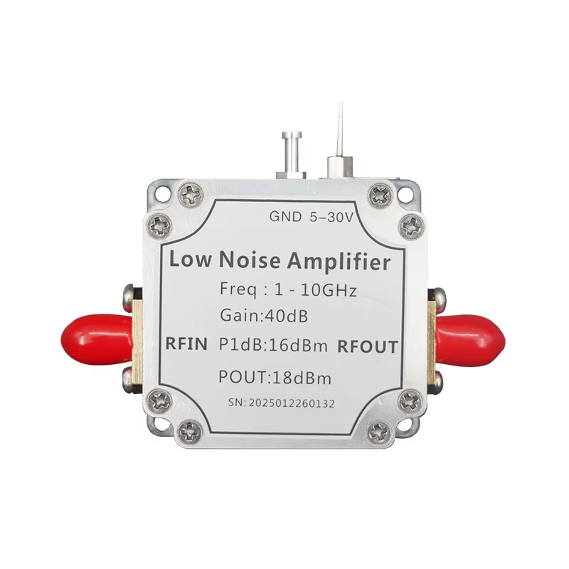 Low-noise amplifier 1-10GHz high-linearity pre-gain amplifier Gain 40dB power am
