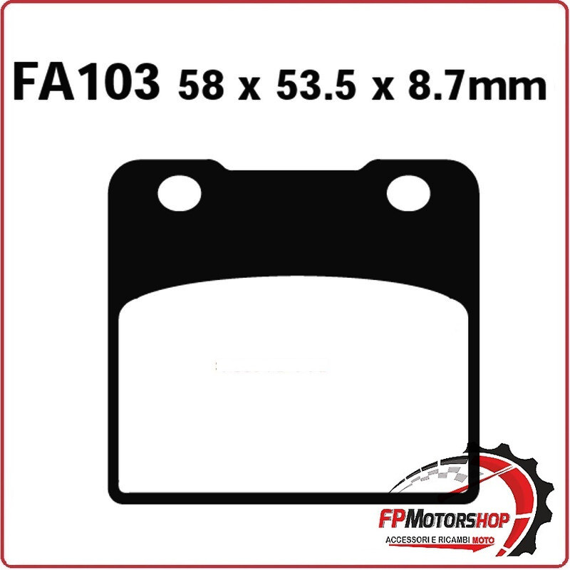 PASTIGLIE PASTICCHE FRENI PER MOTO SUZUKI INTRUDER ANTERIORE EBC FA103 ORGANICA