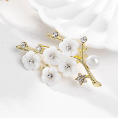 Plum Blossom Brooches Pins For Women Vintage Flower Brooch For Wedding Party q-5