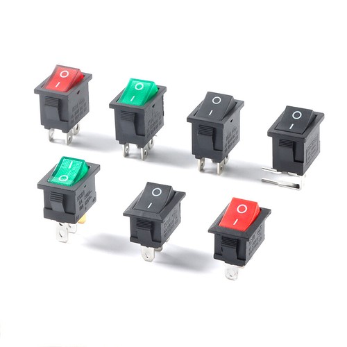 On-Off Rocker Switch 2 ~ 6Pin 21x15mm With Lights/Without