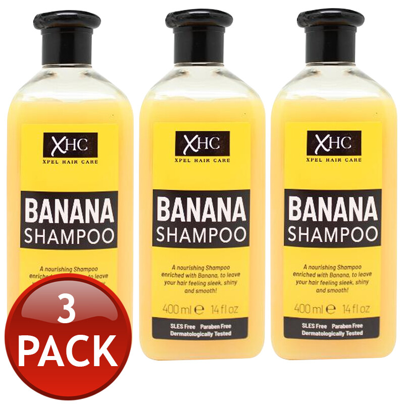 3 X Xhc Banana Nourishing Shampoo Paraben Free Shiny Hair Care