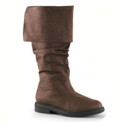 Retro Medieval Viking Pirate Men Boots Nordic Renaissance Jackboot Steampunk