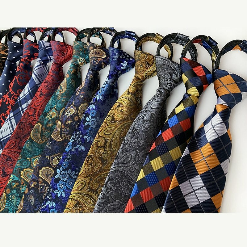 Boys Tie Pre-tied 14'' Ties For Kid Boys, Adjustable Zipper