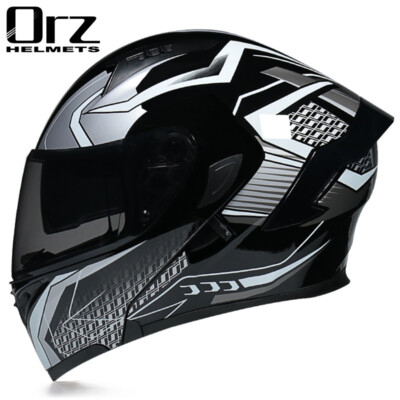 DOT Modular Motorcycle Bluetooth Helmet Full Face Dual Visor Flip Up Moto Helmet