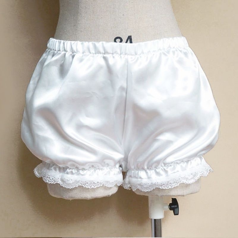 femmes lacets satin Bulle Bloomers Slip Culotte Sécurité sous-vêtement Lolita