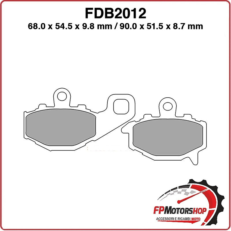 PASTIGLIE FRENO FERODO PER MOTO FDB2012P KAWASAKI ZX-6RR NINJA 600 03>07 KLE