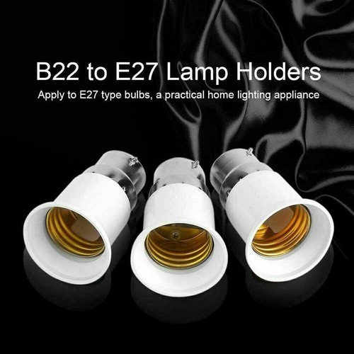 B22 to E27 Bulb Light Lamp Holder Base Socket Screw Converter-Adapter