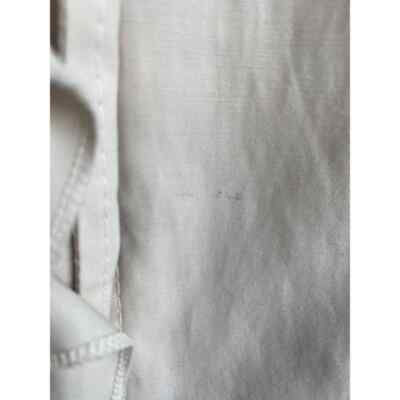 DKNY Khaki Muslin A-Line Ruffle Raincoat Jacket Trench Button Up Sz S