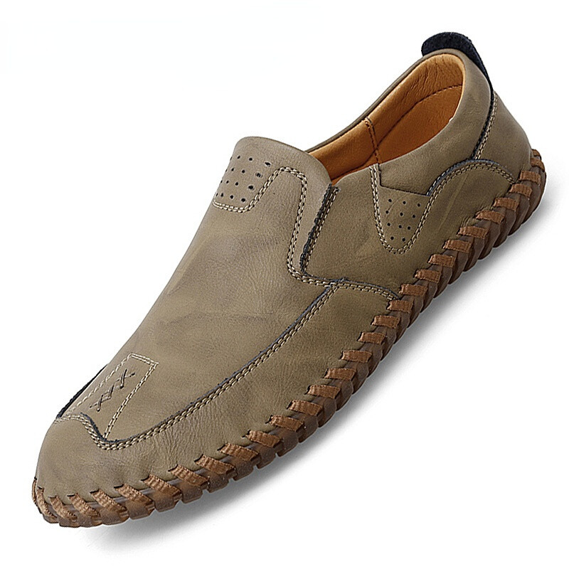 Leather Men Shoes Casual Trend Loafers Sneakers Breathable