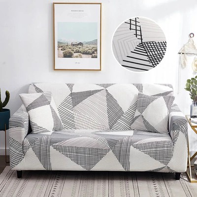 Modern Elastic Slipcovers Sectional Corner L-shape Sofa Protector 1/2/3/4 Seater