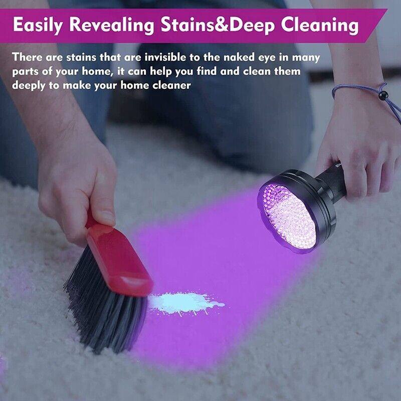 EverBrite 128 LED Black Light Flashlight UV Flashlights 395 nm Ultraviolet Light