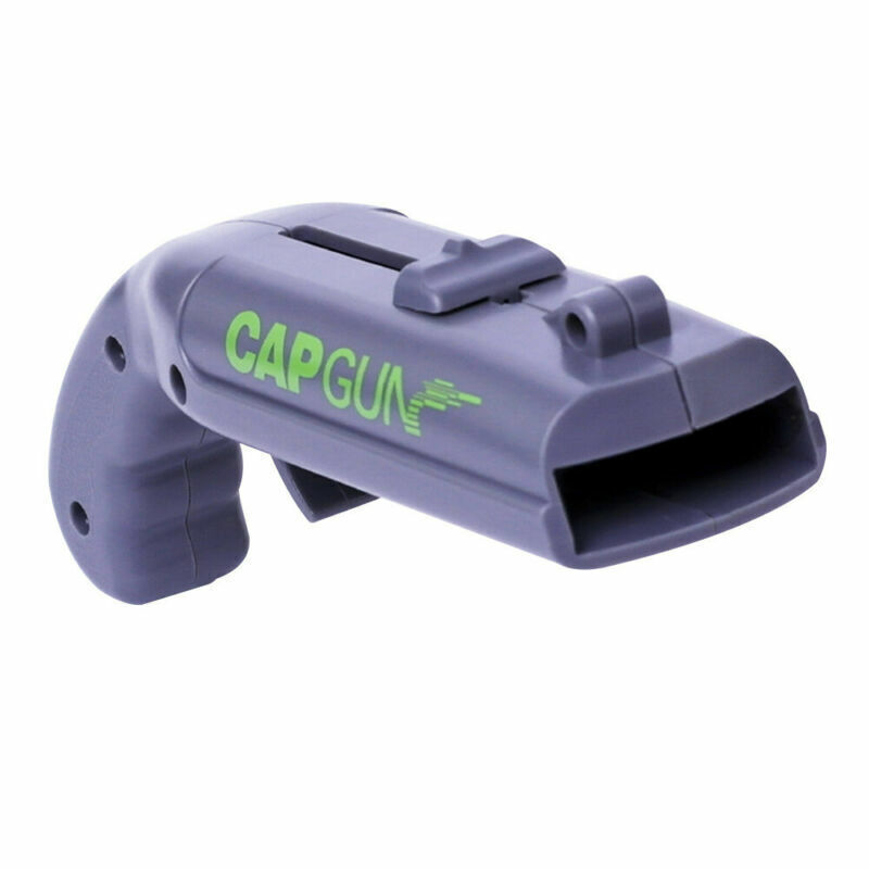 Gun Plastic Bottle Open Cap Launcher Xmas Party Drinking Game Top Shooter Gray