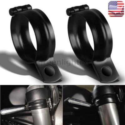 2X Motorcycle Fork Mount Bracket Clamp 37-50mm Holder Spot Fog Light Turn Signal