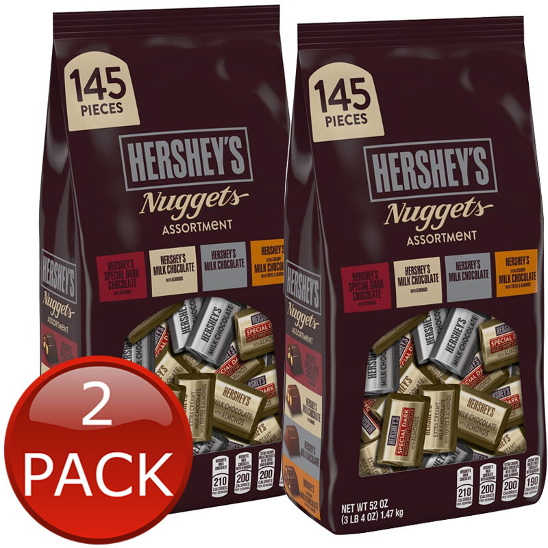 2 X Hershey Nuggets Assortment Dark Milk Toffee Almonds Chocolates