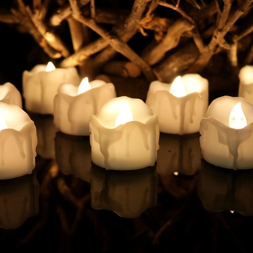 24 LED Teelichter Timer elektrische Teelichter Kerzen Teelicht mit Batterie