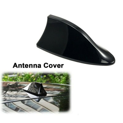 GlossyBlack Shark Fin Antenna Cover Car Trim Signal Radio AM/FM Aerial Universal