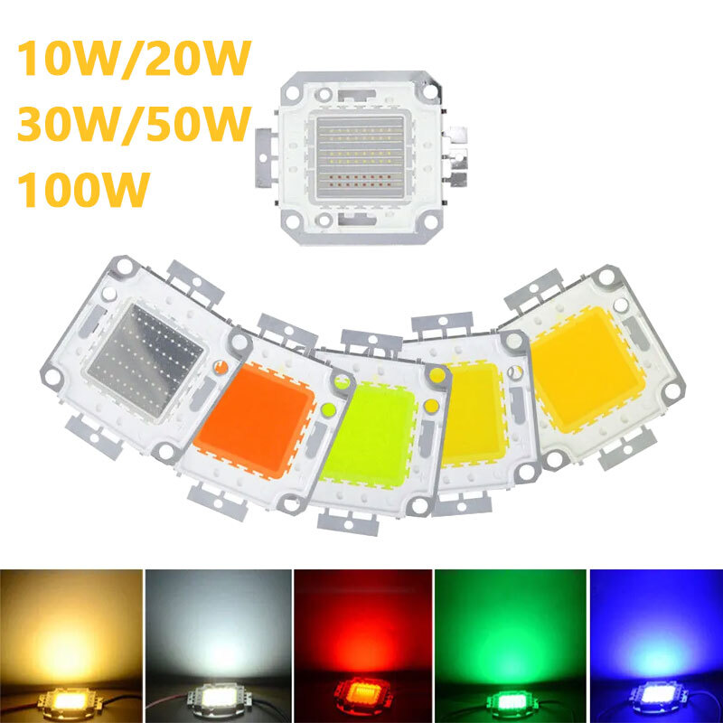 LED Chip COB 10W 20W 30W 50W 100W SMD Lamp Bulb Bead Flood Light HighPower White