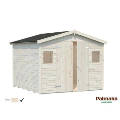Palmako Holz Gerätehaus Dan 7,5 m² transparent tauchgrundiert 273 x 280 cm