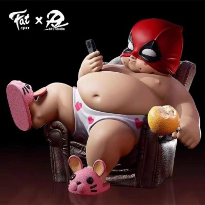 Marvel Deadpool Action Figure Statue Toys Collection Gift Decoration Fat Ver.