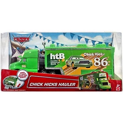 Disney Pixar CARS CHICK HICKS HAULER 1:55 TRUCK RARE VHTF SEMI TRAILER #86