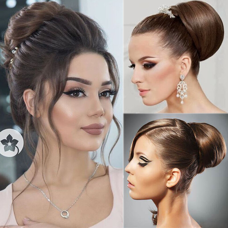 Natural Hair Chignon Synthetic Donut Hair Bun High Side Bun Updos