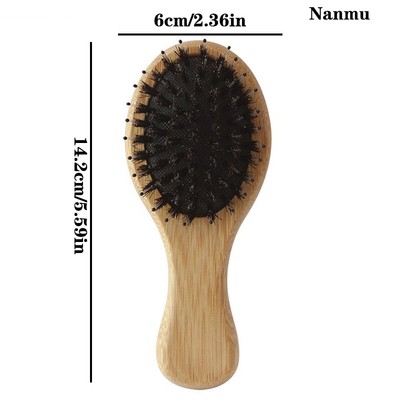 Hair Brush Boar Bristle Massage Comb Anti-static Hair Scalp Woodiness Comb*