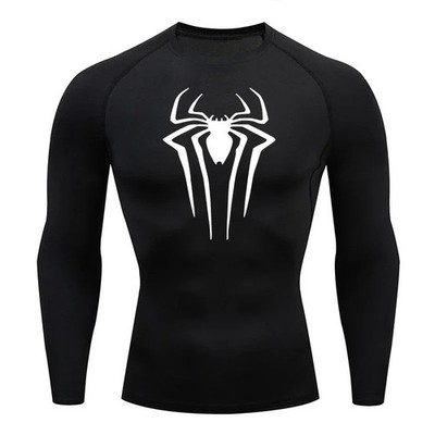 Long Sleeve Compressionshirt Spider Man Anime Manga BJJ Outfit MMA Fighter
