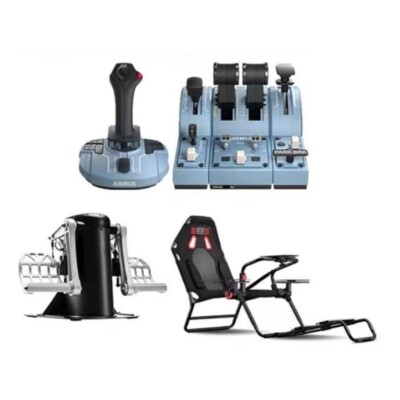 TCA Captain Pack X Flight Simulator Airbus Edition w/ Professional Rudder Pedal/