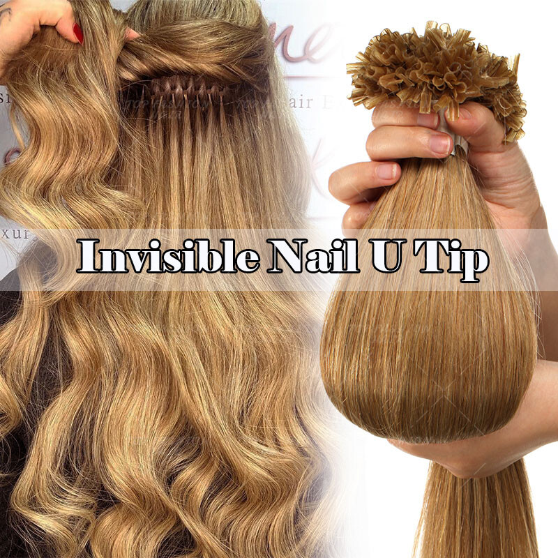 Fusion Pre Bonded Keratin Nail U Tip Real 100% Remy Human Hair Extensions Ombre