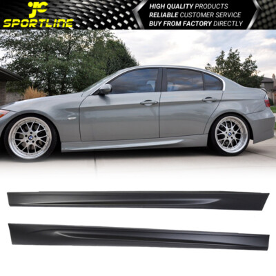 Fits 06-11 BMW E90 E91 3 Series Sedan MT Msport M3 Style Side Skirts Extension